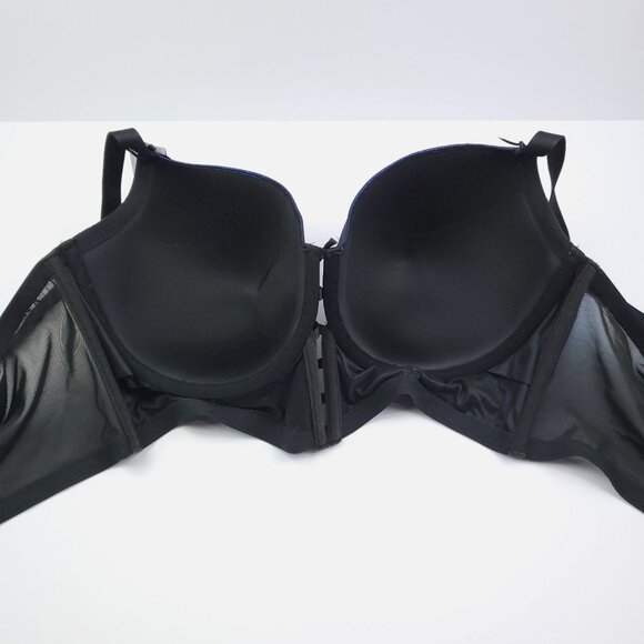 Cacique 46DD Bra Seriously Sexy Lightly Lined Balconette Shimmer Lace Bows NWT - Picture 11 of 13